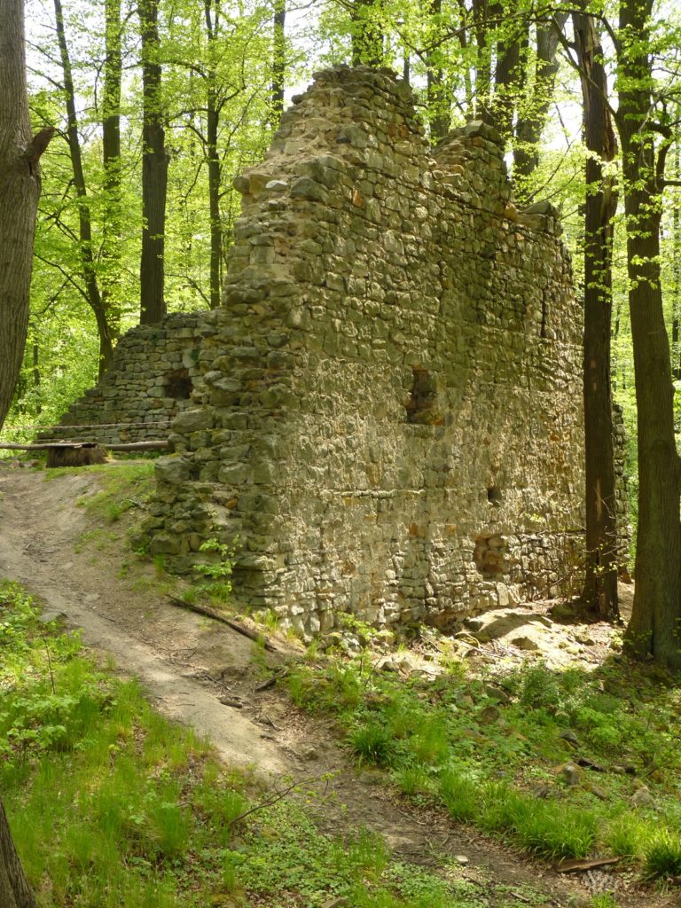 Warta Bolesławiecka, pałac, zamek ruiny, mauzoleum, kaplica grobowa